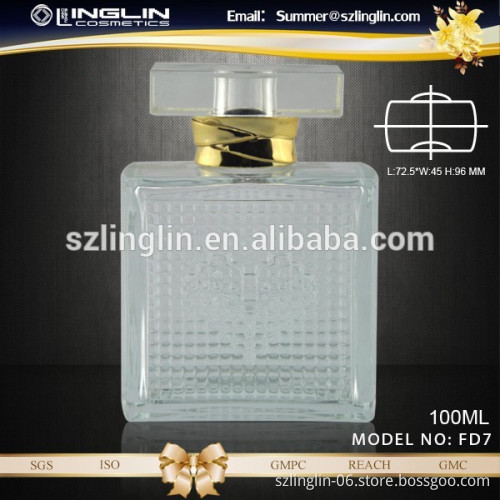 best selling new design Empty glass perfume bottle